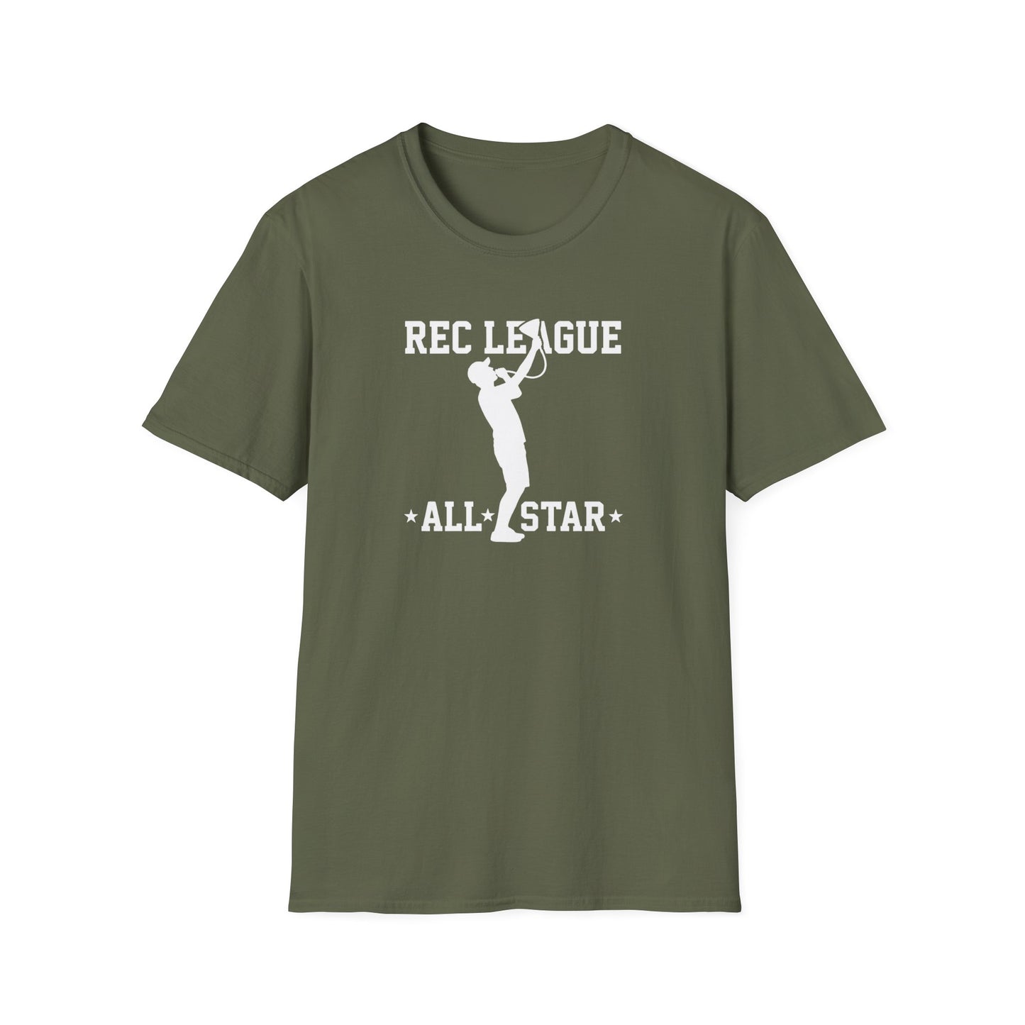 Rec League All-Star T-Shirt — Soft Casual Sports Tee for Recreational Basketball & Pickup Games
