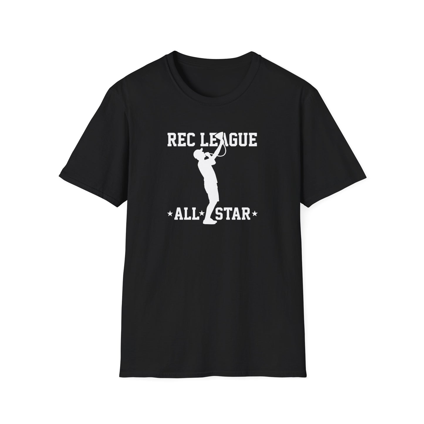 Rec League All-Star T-Shirt — Soft Casual Sports Tee for Recreational Basketball & Pickup Games