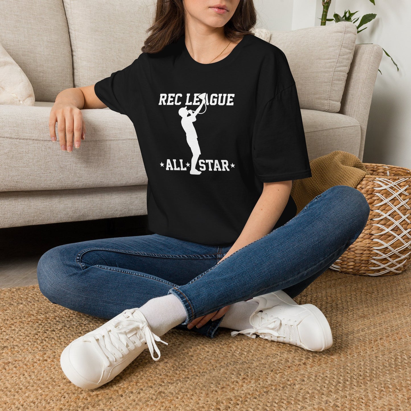 Rec League All-Star T-Shirt — Soft Casual Sports Tee for Recreational Basketball & Pickup Games