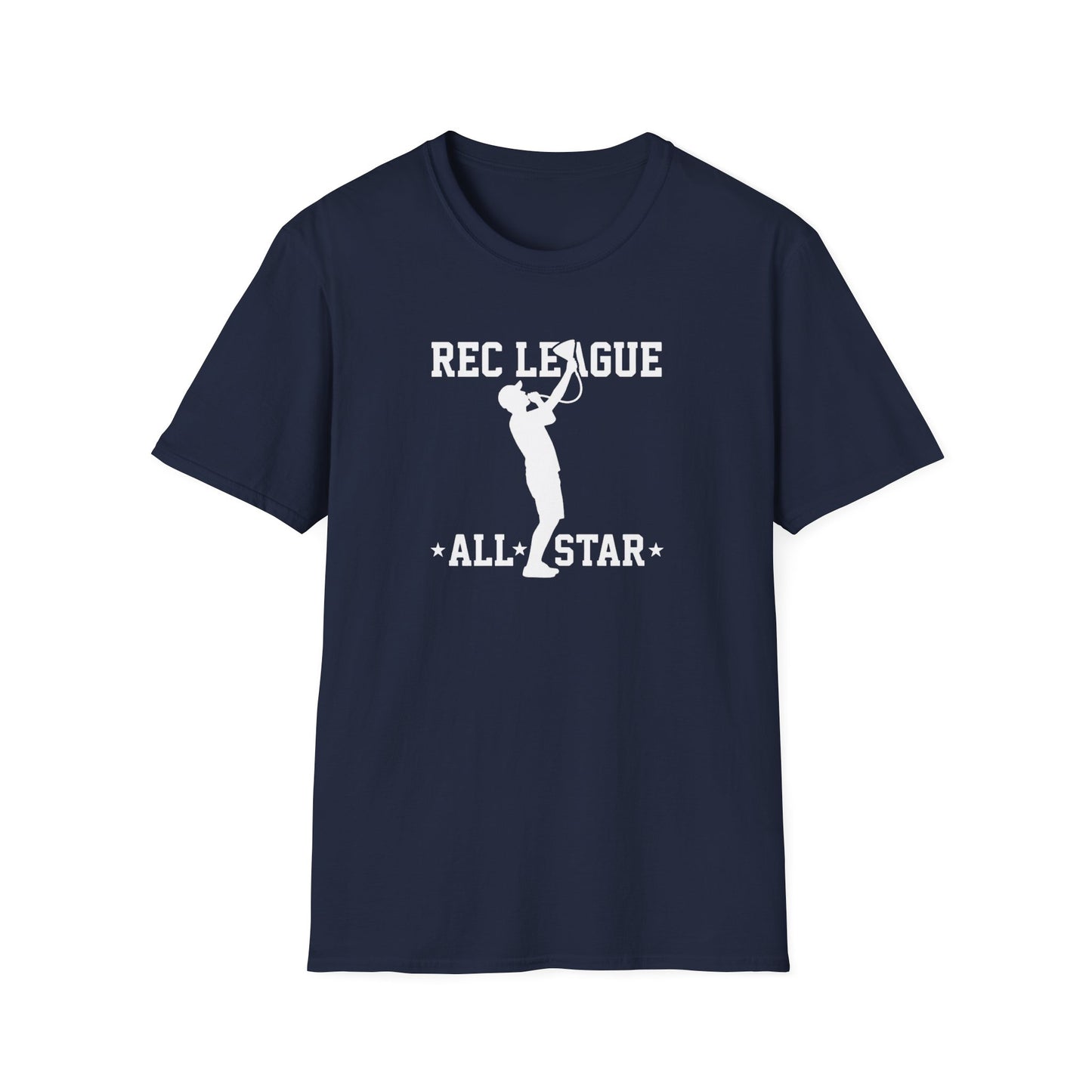 Rec League All-Star T-Shirt — Soft Casual Sports Tee for Recreational Basketball & Pickup Games