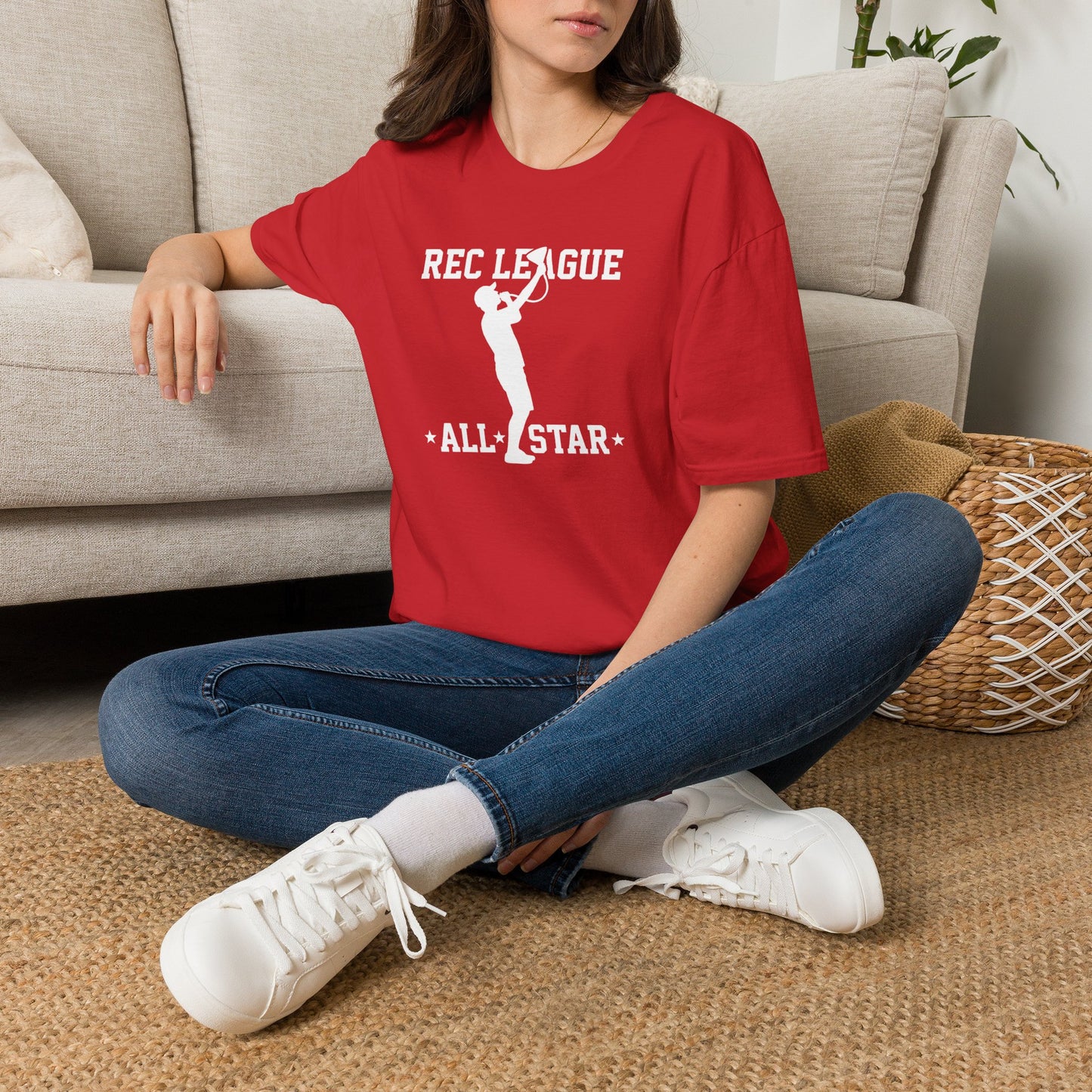 Rec League All-Star T-Shirt — Soft Casual Sports Tee for Recreational Basketball & Pickup Games