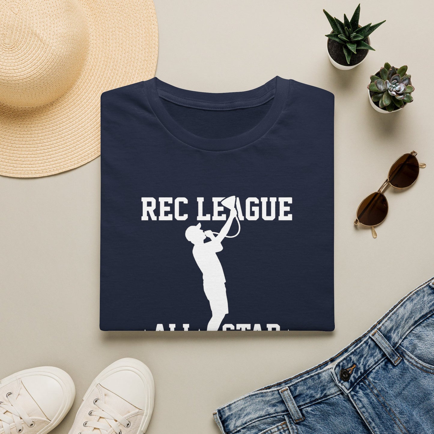 Rec League All-Star T-Shirt — Soft Casual Sports Tee for Recreational Basketball & Pickup Games