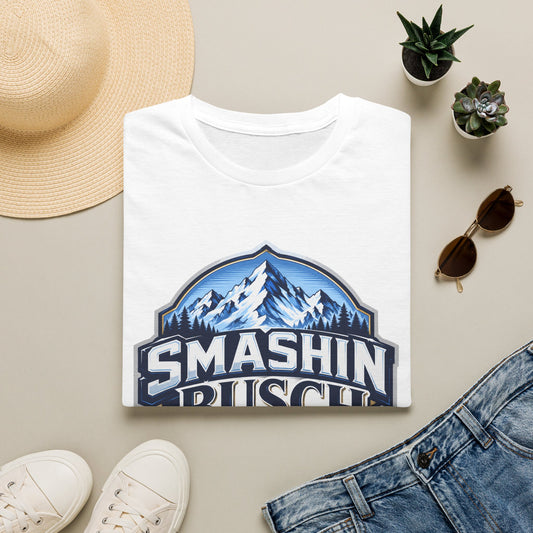"Smashin Busch" Mountain Logo Beer Parody Graphic Tee