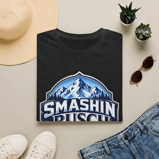 "Smashin Busch" Mountain Logo Beer Parody Graphic Tee
