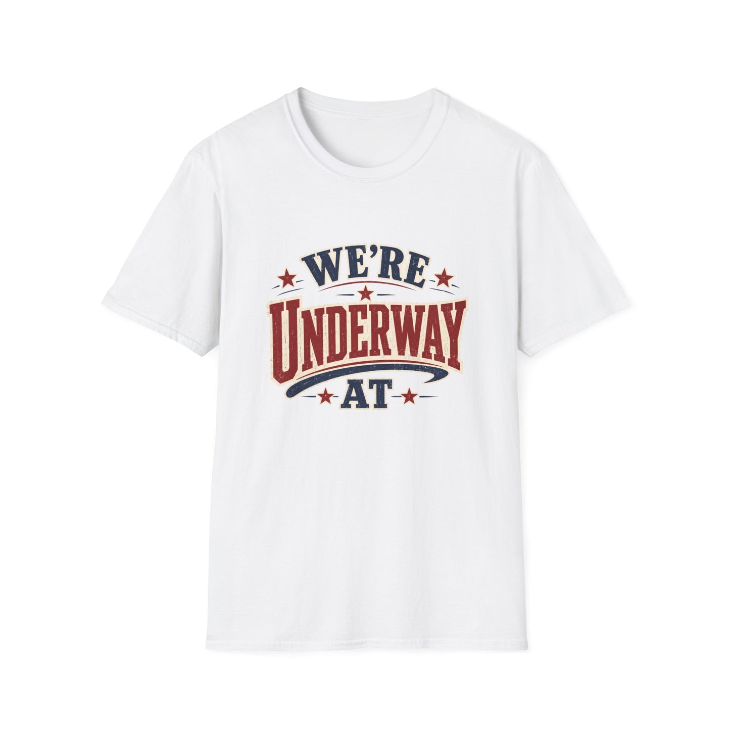 We’re Underway At T-Shirt — Nautical/Patriotic Sailing Crew Tee