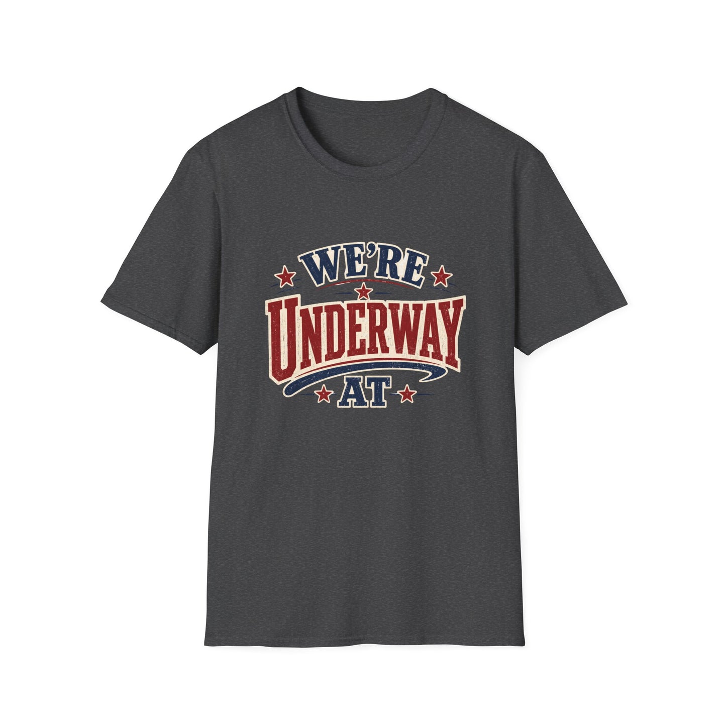 We’re Underway At T-Shirt — Nautical/Patriotic Sailing Crew Tee