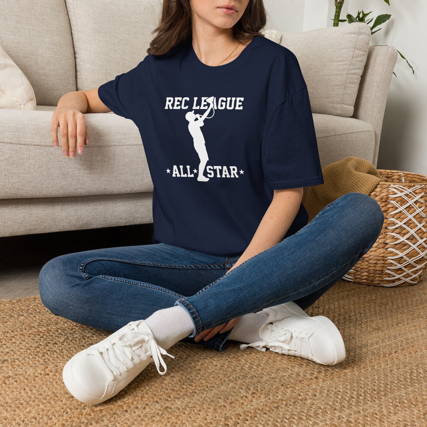 Rec League All-Star T-Shirt — Soft Casual Sports Tee for Recreational Basketball & Pickup Games